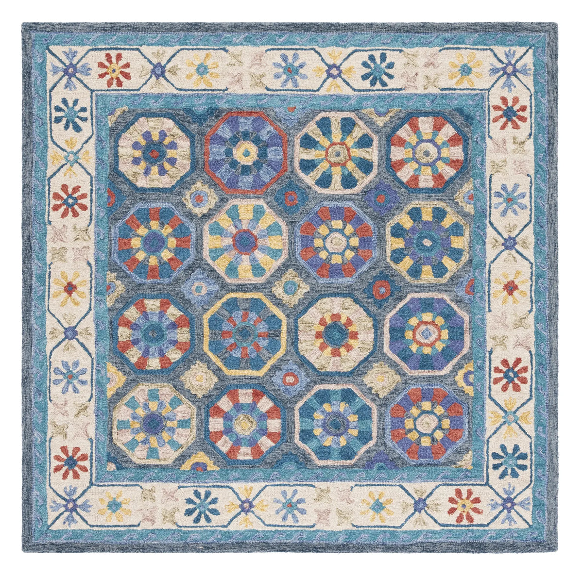Safavieh Metro 6'-0" x 6'-0" Rug in Blue / Ivory