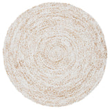 Safavieh Braided 5'-0" x 5'-0" Rug in Ivory / Brown