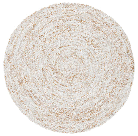 Safavieh Braided 5'-0" x 5'-0" Rug in Ivory / Brown