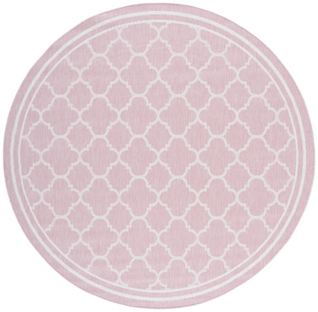 Safavieh Courtyard 6'-7" x 6'-7" Rug in Pink / Beige