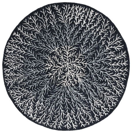 Safavieh Soho 6'-0" x 6'-0" Rug in Black / Ivory