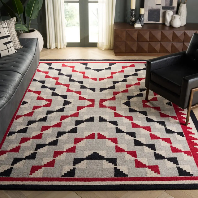 Safavieh Kenya 8'-0" x 10'-0" Rug in Red / Black