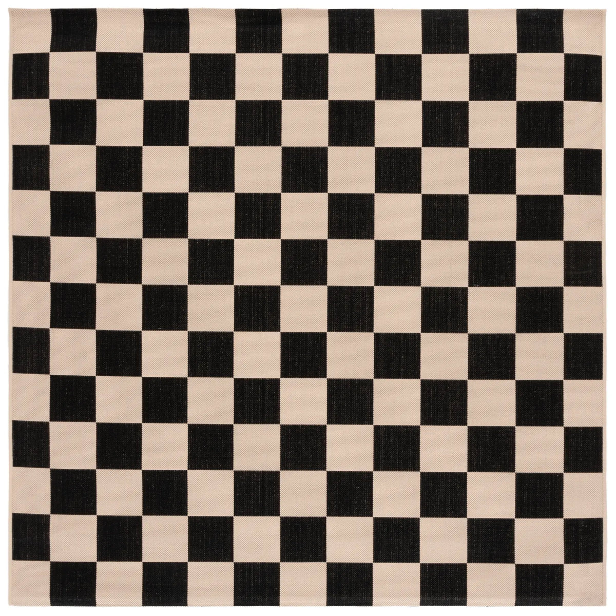 Safavieh Courtyard 6'-7" x 6'-7" Rug in Black / Beige