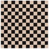 Safavieh Courtyard 6'-7" x 6'-7" Rug in Black / Beige