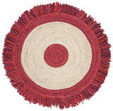 Safavieh Cape Cod 4'-0" x 4'-0" Rug in Red / Natural