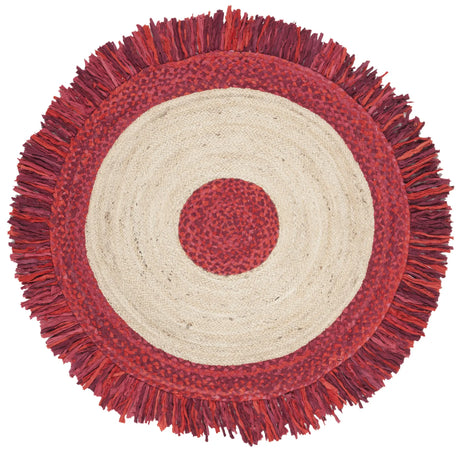 Safavieh Cape Cod 4'-0" x 4'-0" Rug in Red / Natural