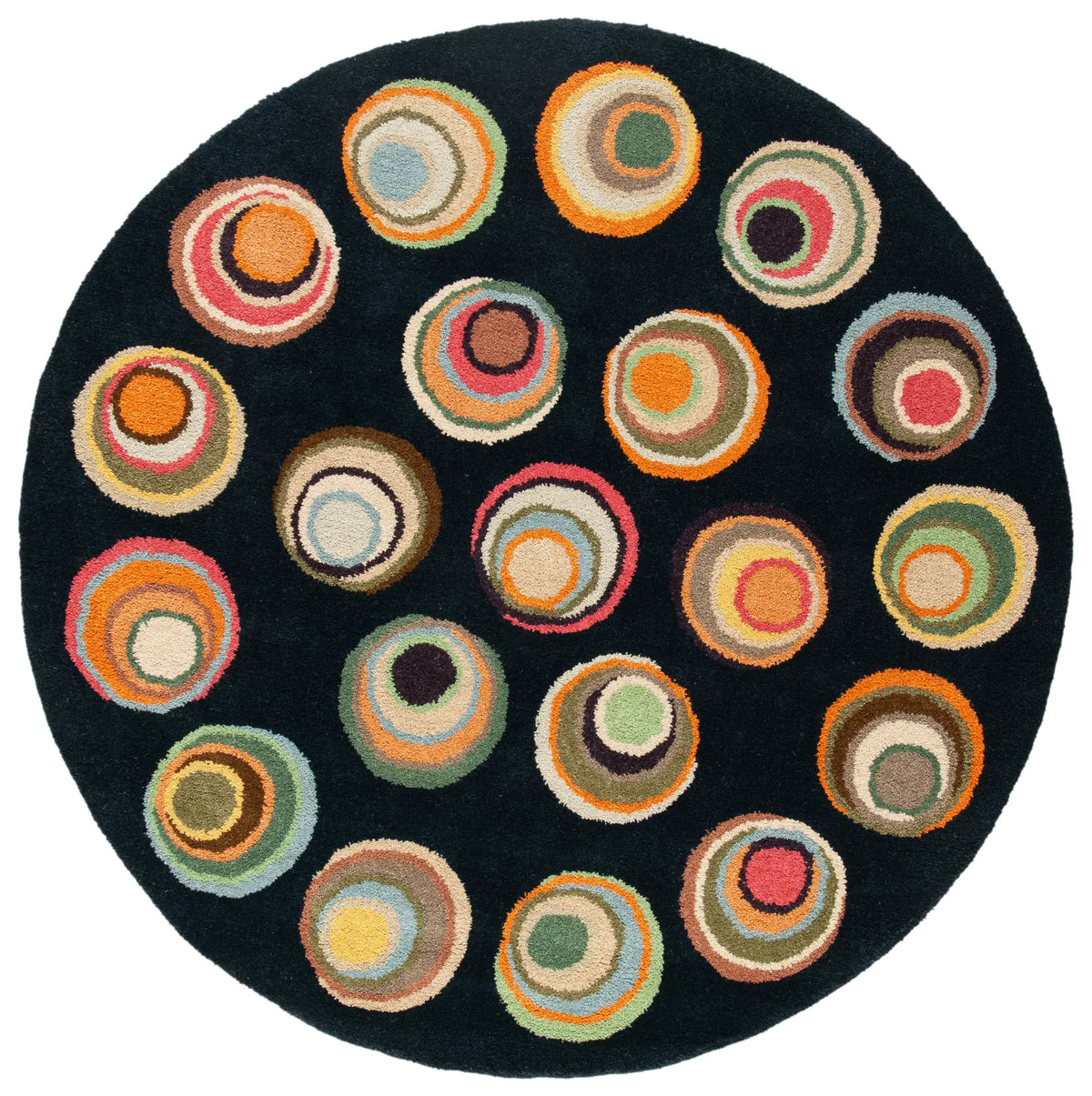 Safavieh Soho 6'-0" x 6'-0" Rug in Black / Multi