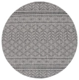 Safavieh Courtyard 5'-3" x 5'-3" Rug in Black / Grey