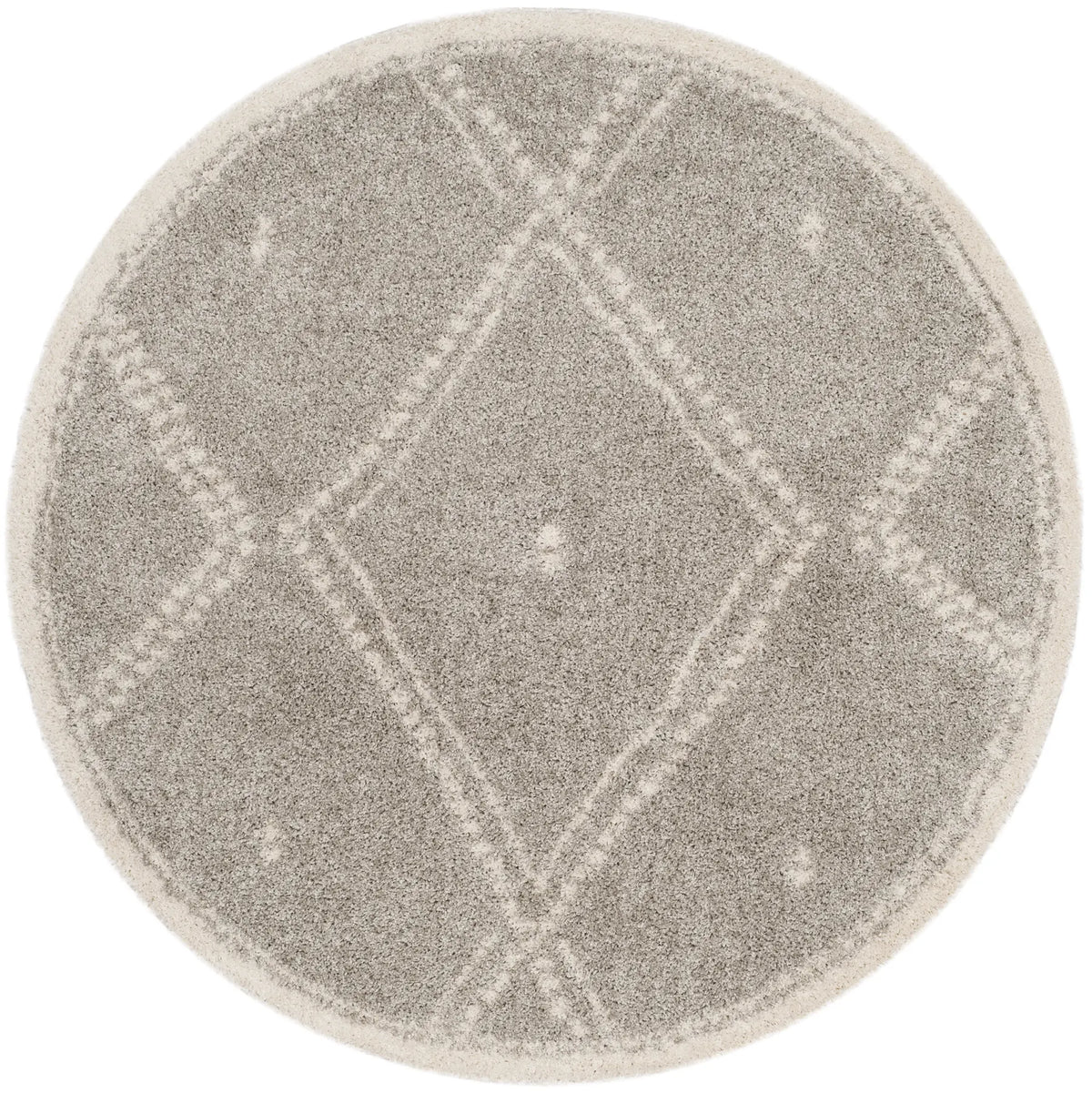 Safavieh Arizona Shag 6'-7" x 6'-7" Rug in Grey / Ivory