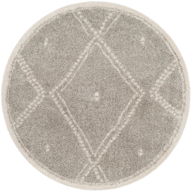 Safavieh Arizona Shag 6'-7" x 6'-7" Rug in Grey / Ivory