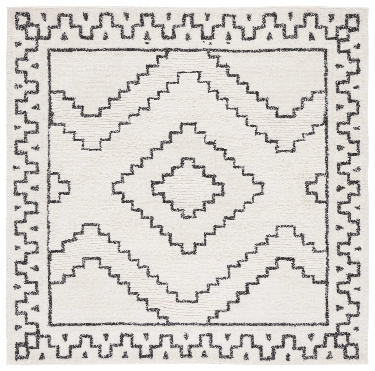 Safavieh Casablanca 6'-0" x 6'-0" Rug in Ivory / Black