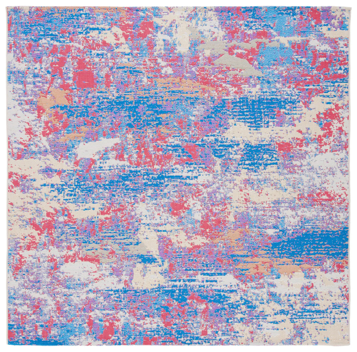 Safavieh Summer 6'-7" x 6'-7" Rug in Blue / Red