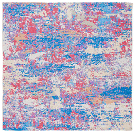 Safavieh Summer 6'-7" x 6'-7" Rug in Blue / Red