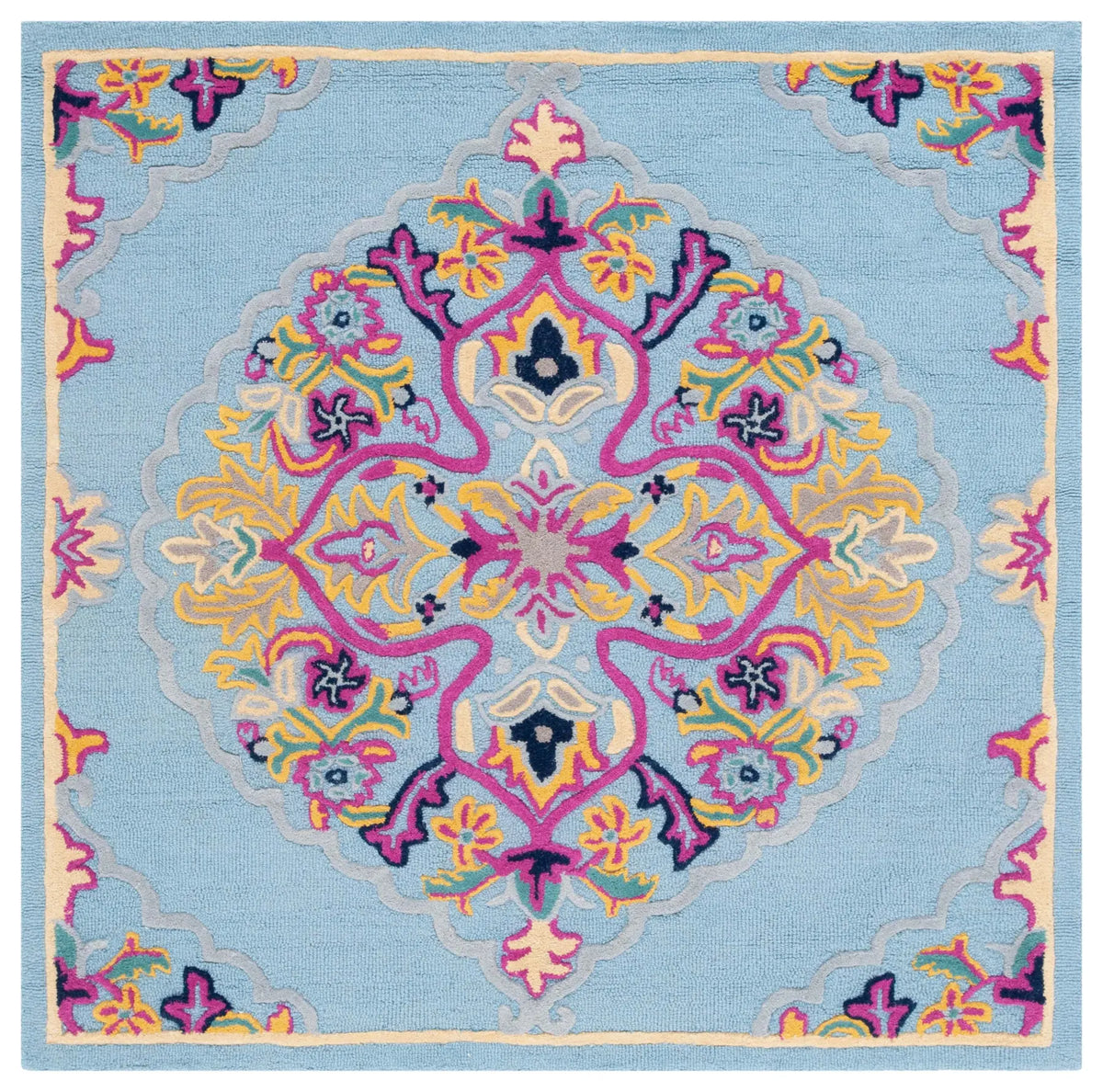 Safavieh Bellagio 5'-0" x 5'-0" Rug in Light Blue / Multi