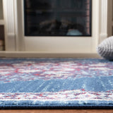 Safavieh Brentwood 4'-0" x 6'-0" Rug in Navy / Burgundy