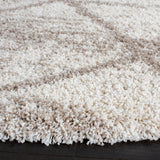 Safavieh Hudson Shag 5'-3" x 5'-3" Rug in Multi Ivory / Beige