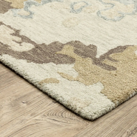 Oriental Weavers Sphinx Kipton KIP06 Blue Rugs - corner detail
