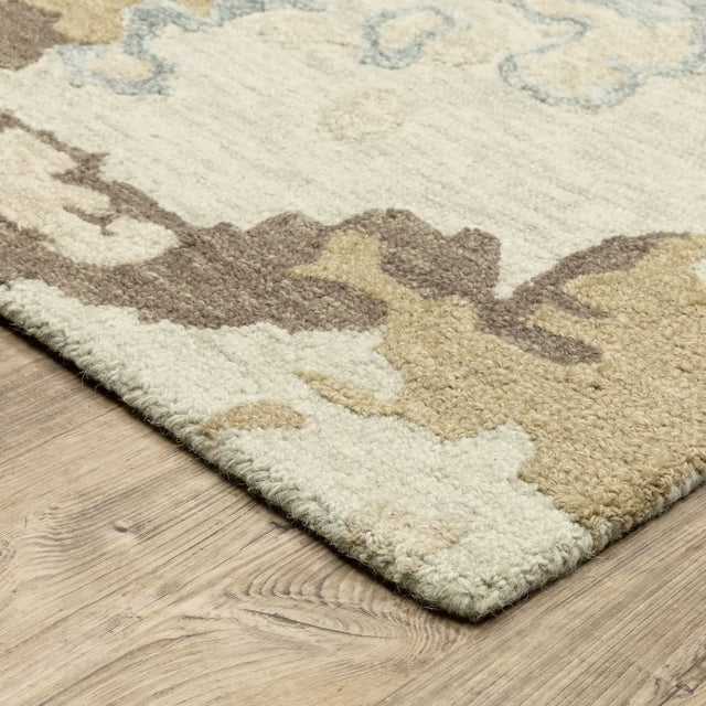 Oriental Weavers Sphinx Kipton KIP06 Blue Rugs - corner detail