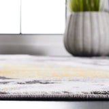 Safavieh Amelia 4'-5" x 6'-5" Rug in Charcoal / Gold