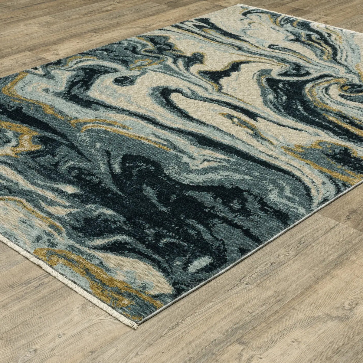 Oriental Weavers Sphinx Capella CAP10 Blue Rugs - angle detail