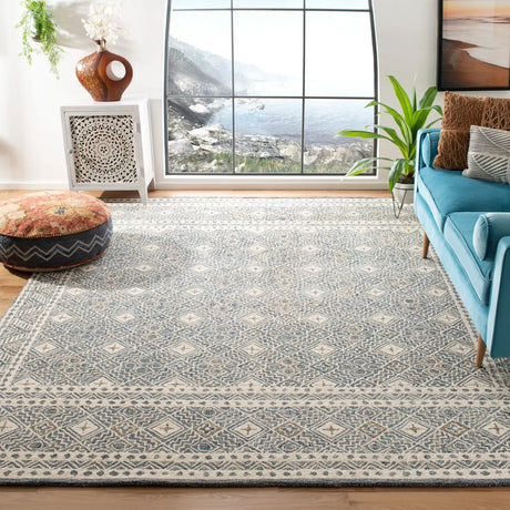 Safavieh Micro-Loop 10'-0" x 14'-0" Rug in Blue / Ivory