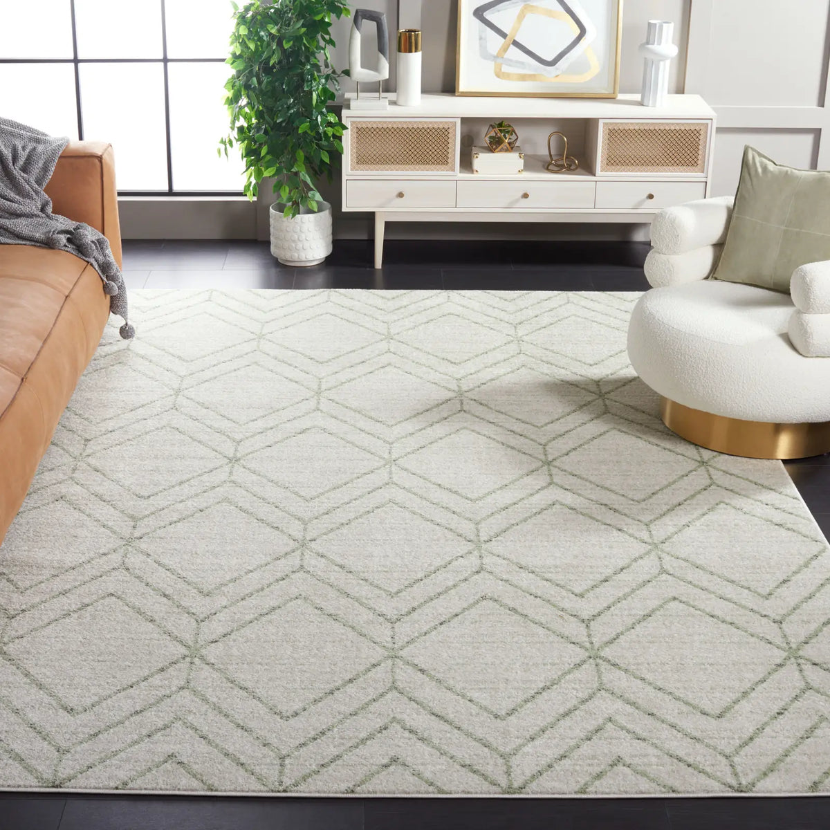 Safavieh Adirondack 10'-0" x 14'-0" Rug in Ivory / Sage