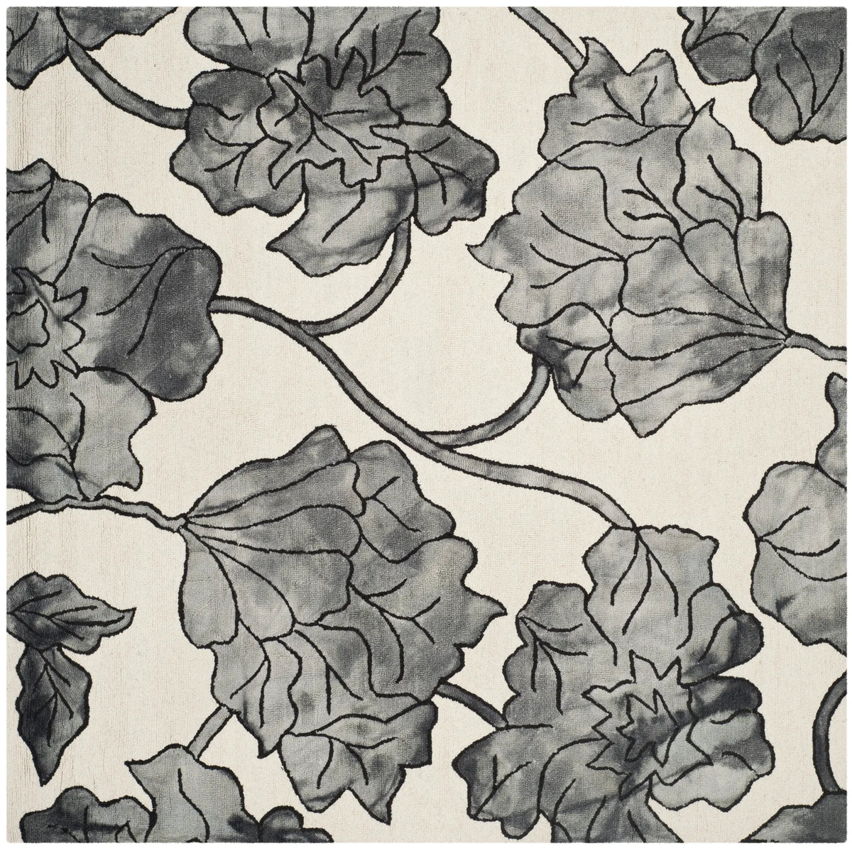 Safavieh Dip Dye 7'-0" x 7'-0" Rug in Ivory / Light Grey