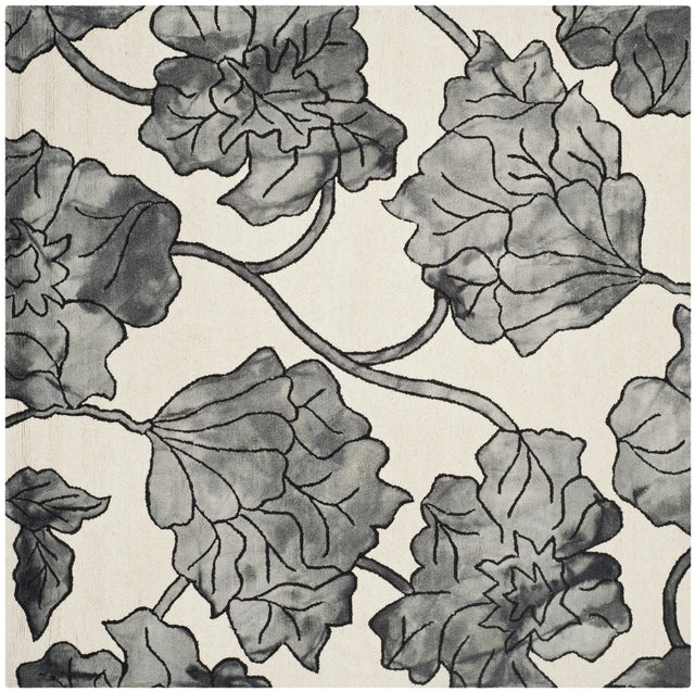 Safavieh Dip Dye 7'-0" x 7'-0" Rug in Ivory / Light Grey