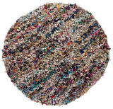 Safavieh Rio Shag 6'-0" x 6'-0" Rug in Grey / Multi