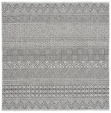 Safavieh Courtyard 6'-7" x 6'-7" Rug in Black / Grey