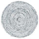 Safavieh Braided 5'-0" x 5'-0" Rug in Ivory / Black
