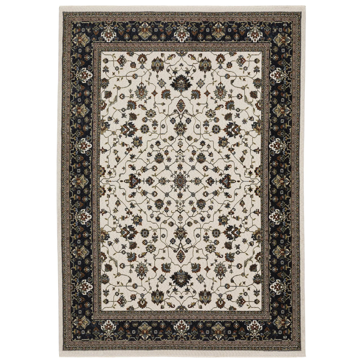 Oriental Weavers Sphinx Vivian VI02B Navy Rugs - main flat