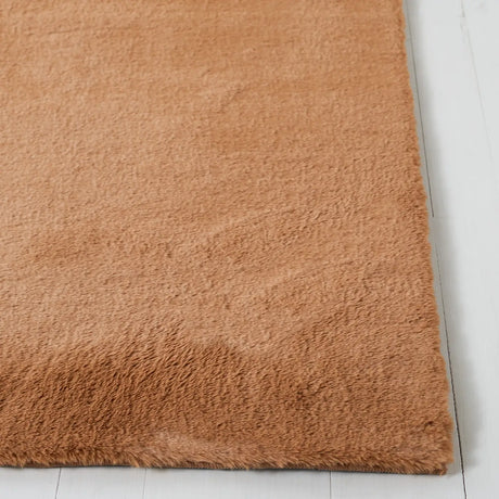 Safavieh Faux Rabbit Fur 5'-0" x 7'-0" Rug in Brown