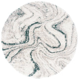 Safavieh Fontana Shag  800 6'-7" x 6'-7" Rug in Ivory / Green