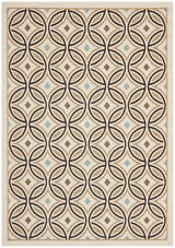 Safavieh Veranda 4'-0" x 5'-7" Rug in Cream / Chocolate