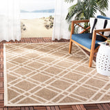 Safavieh Courtyard 5'-3" x 7'-7" Rug in Brown / Bone