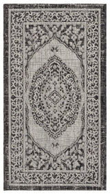Safavieh Courtyard 2'-0" x 3'-7" Rug in Light Grey / Black