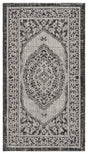 Safavieh Courtyard 2'-0" x 3'-7" Rug in Light Grey / Black