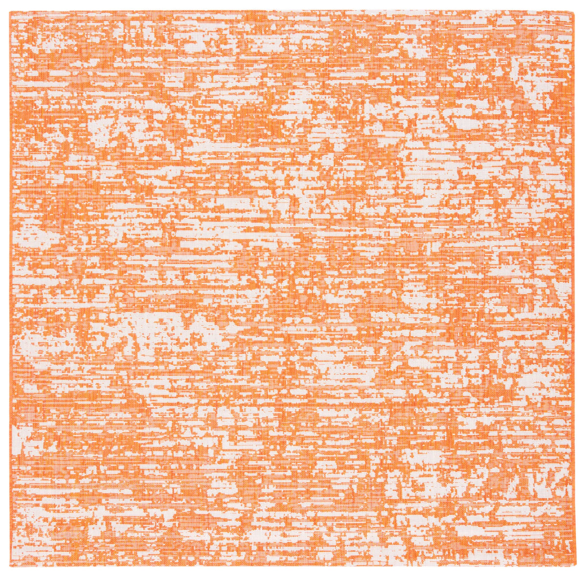 Safavieh Courtyard 6'-7" x 6'-7" Rug in Orange / Ivory