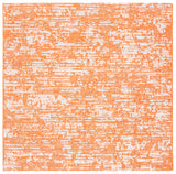 Safavieh Courtyard 6'-7" x 6'-7" Rug in Orange / Ivory