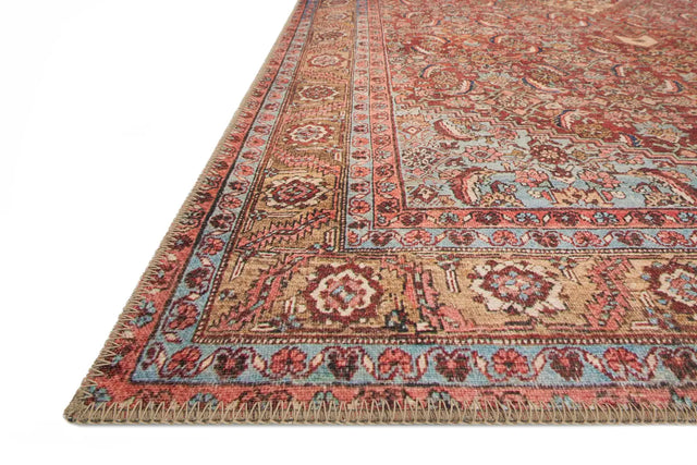 Loloi Loren Lq-06 Red / Multi Rugs - rug corner
