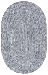 Safavieh Braided 5'-0" x 8'-0" Rug in Dark Blue / Ivory
