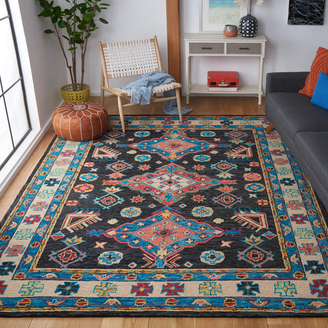 Safavieh Aspen 10'-0" x 14'-0" Rug in Charcoal / Blue