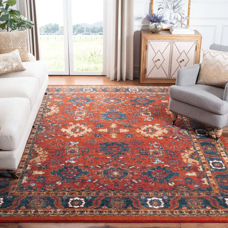 Safavieh Vintage Hamadan 10'-6" x 14'-0" Rug in Orange / Blue