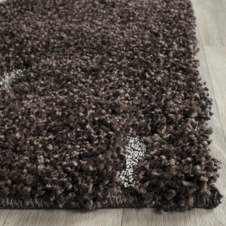 Safavieh Florida Shag 6'-0" x 9'-0" Rug in Dark Brown / Smoke