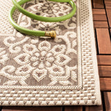 Safavieh Courtyard 5'-3" x 7'-7" Rug in Cream / Light Chocolate