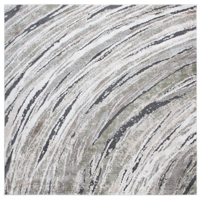 Safavieh Opal 6'-7" x 6'-7" Rug in Green / Grey Ivory