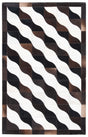 Safavieh Studio Leather 3'-0" x 5'-0" Rug in Black / Ivory