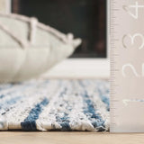 Safavieh Rag Rug 4'-0" x 6'-0" Rug in Light Blue / Black