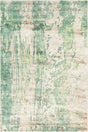 Chandra Dawn DAW-52307 Greeen / Tan / White rug, flat view